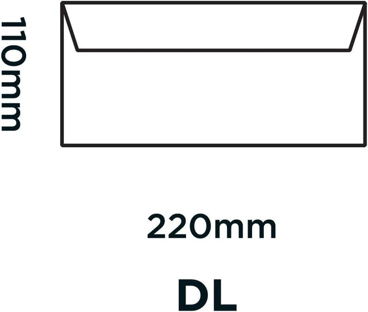 Blake Premium Office 32215 Briefumschläge Haftklebung Ultra Weiss DL 110 x 220 mm - 120g/m² | 500 St