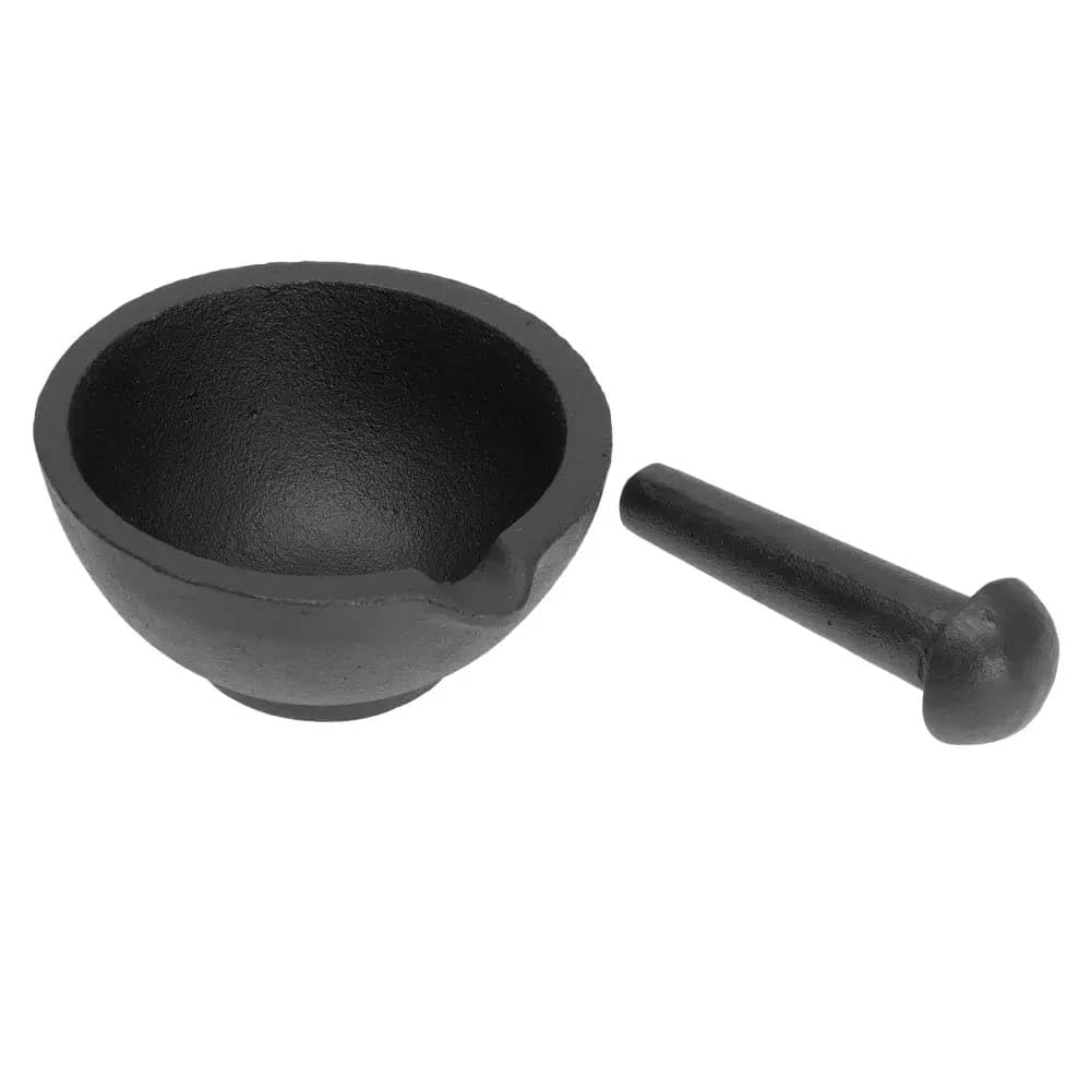 Gusseisen Mörser mit Stössel Gewürzmühle Gewürzmörsel Kinghoff KH-1197 Masse: Ø13 x 6.5 cm