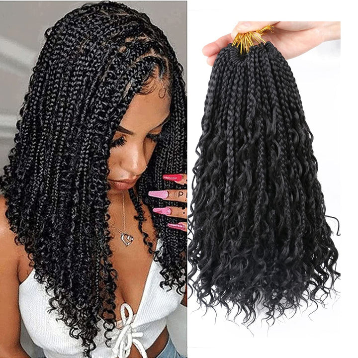 WoWCFyyds Häkelnadeln, 35,6 cm, 35,6 cm, Goddess Box, Zöpfe, Häkeln, lockiges Haar, 3 x synthetische