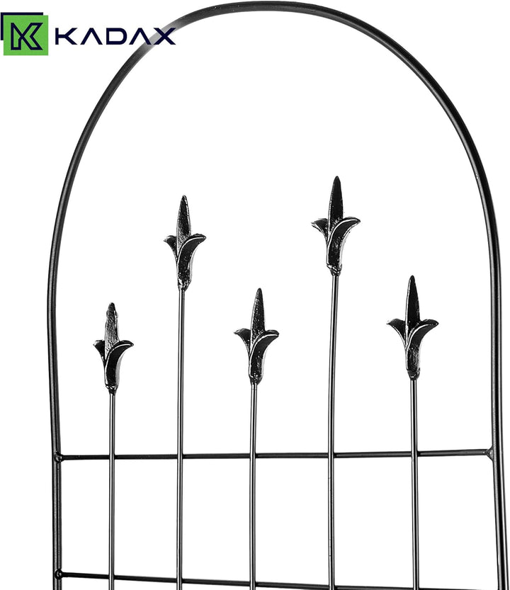 KADAX 2er Set Metall Rankgitter 50 x 140 cm, Kletterhilfe für Pflanzen, Rankspalier aus pulverbeschi