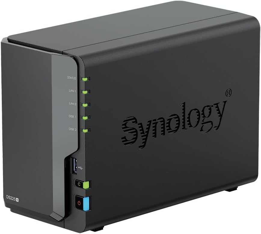 Synology DS225+ Bundle 16TB Western Digital (WD Red Plus 2X 8TB) 2-Bay Plus Serie - Intel Celeron J4