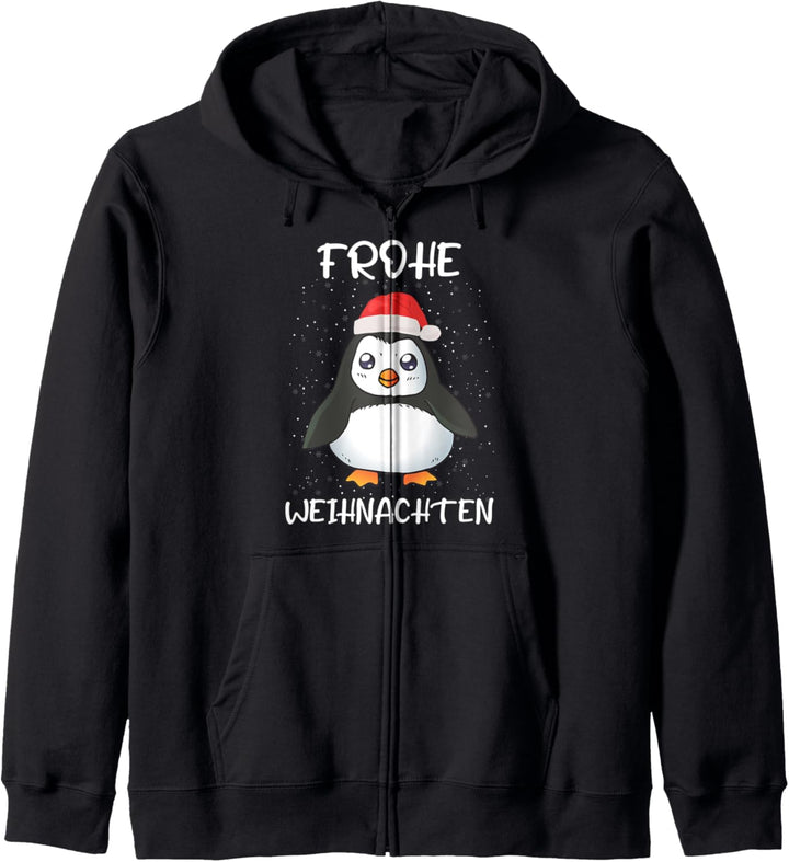 Pinguin Pulli Merry Christmas Pinguin Frohe Weihnachten Kapuzenjacke