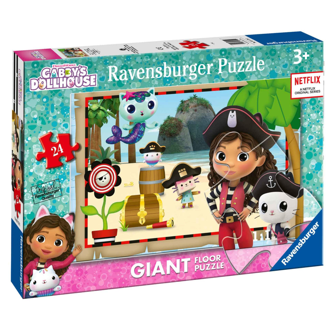 Ravensburger - Puzzle Gabby's Dollhouse B, Kollektion 24 Giant Boden, 24 Teile, Puzzle für Kinder, E