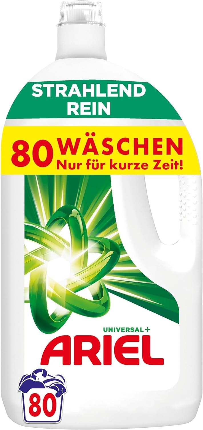 Ariel Flüssigwaschmittel, 80 Waschladungen, Universal+ 4 l (1er Pack) Neu, 4 l (1er Pack) Neu
