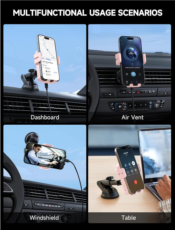 MOKPR Handyhalterung Auto mit Ladefunktion, 15W Handyhalterung Auto Induktives Laden für Entlüftungs