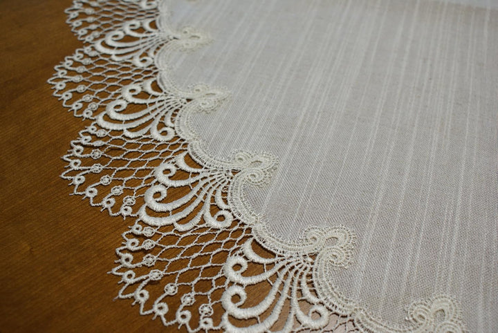 Plauener Spitze by Modespitze 3086L_14_130 Tischdecke Nizza L, Grösse 130 cm, rund 130 cm rund, 130