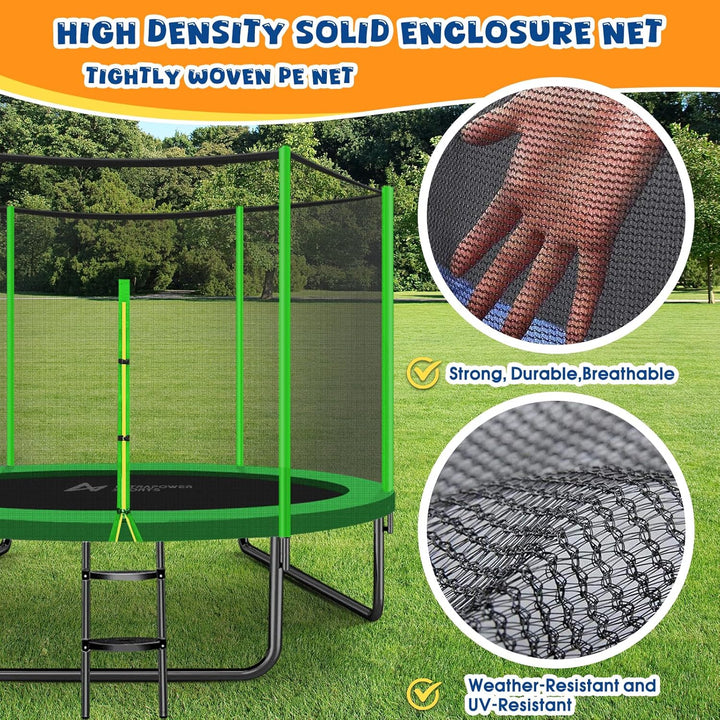 ULTRAPOWER SPORTS Ersatznetz Sicherheitsnetz Trampolinnetz für Trampolin Ø 244 305 366 430 cm 305cm