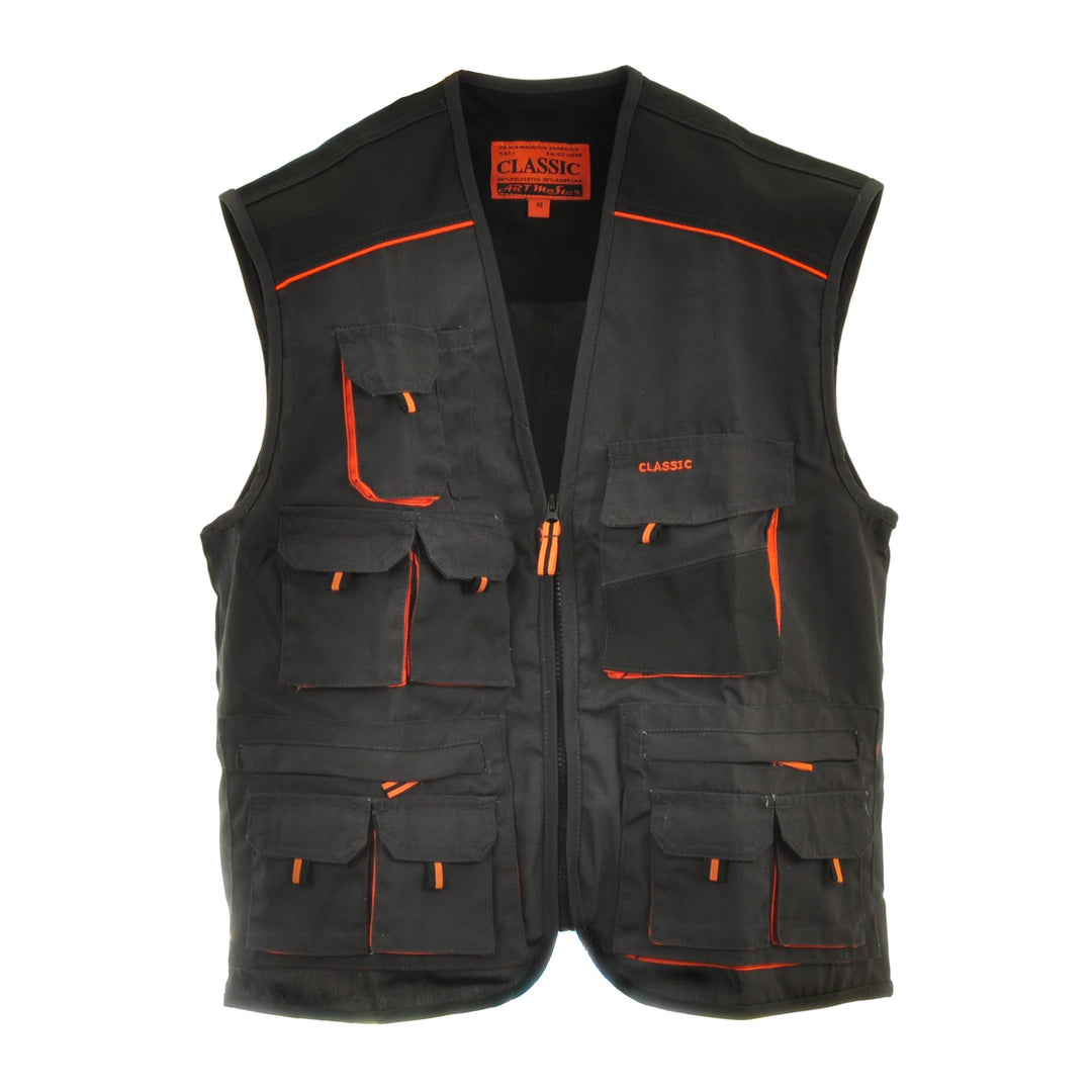 ART.MAS Arbeitsweste, Montageweste, Weste, Handwerker, KFZ, Classic, 270 g/m2 Gr. 46-60 46 Graphit/O