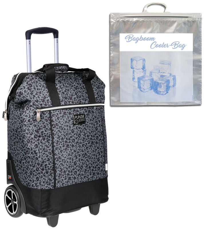 Punta Big Wheel Einkaufstrolley Shopping Trolley 10303 0127 Leopard +t | Grau Einkaufsroller Markt K