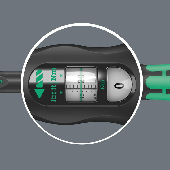 Wera 05075620001 Click-Torque C 1 Drehmomentschlüssel mit Umschaltknarre Schwarz, Grün, 1/2", 10-50