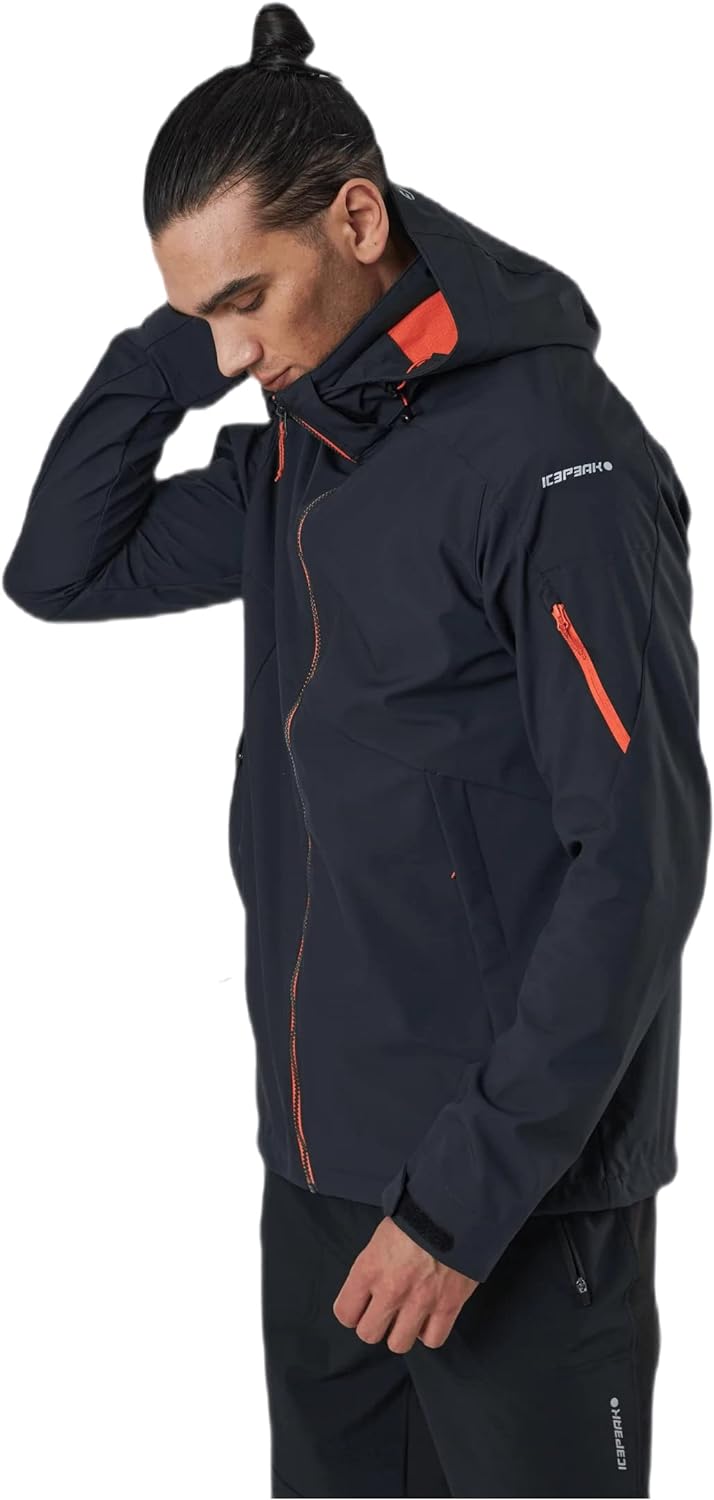 ICEPEAK Herren Softshelljacke Barling 48 Anthrazit, 48 Anthrazit