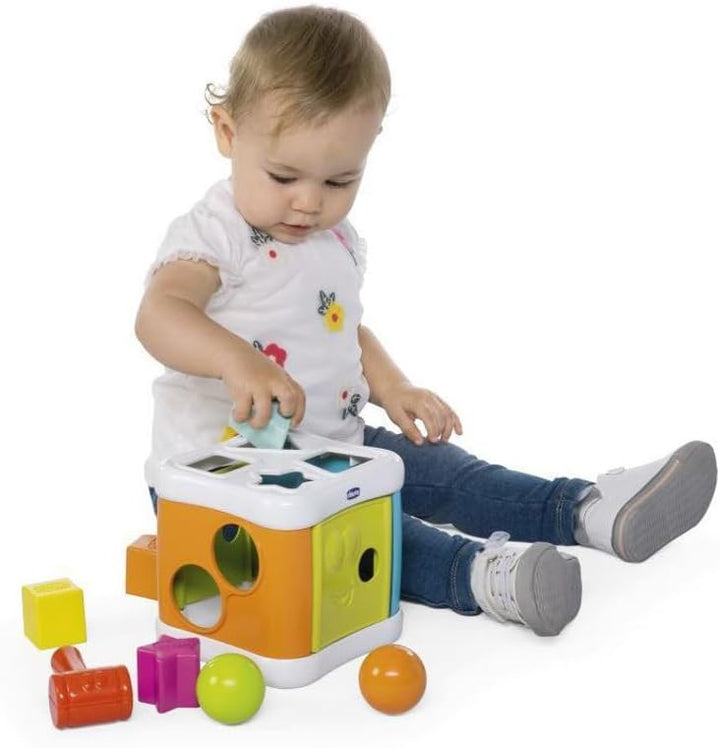 Chicco 00009686000000 2 In 1 Sortier & Schlagwürfel, mehrfarbig