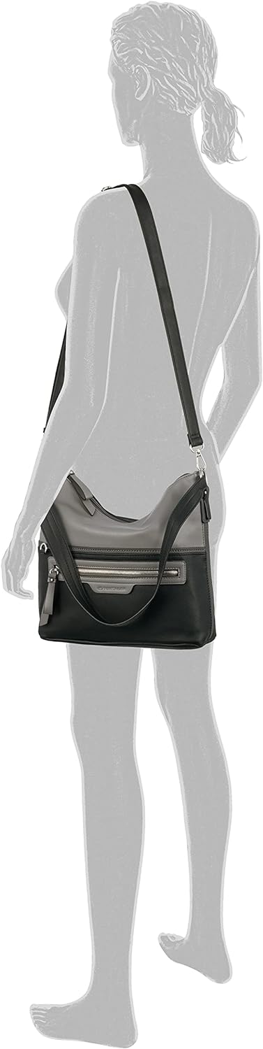 TOM TAILOR bags Jule Damen Hobo Bag Schultertasche Mittelgross Schwarz
