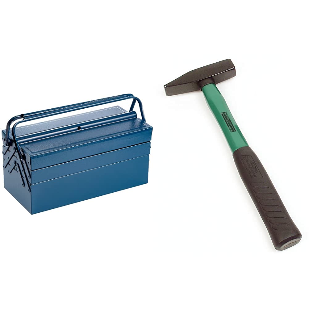 Brüder Mannesmann M 211-430 Montage Werkzeugkasten &amp; 300 g, M76513 Bundle mit Schlosserhammer 300 g,