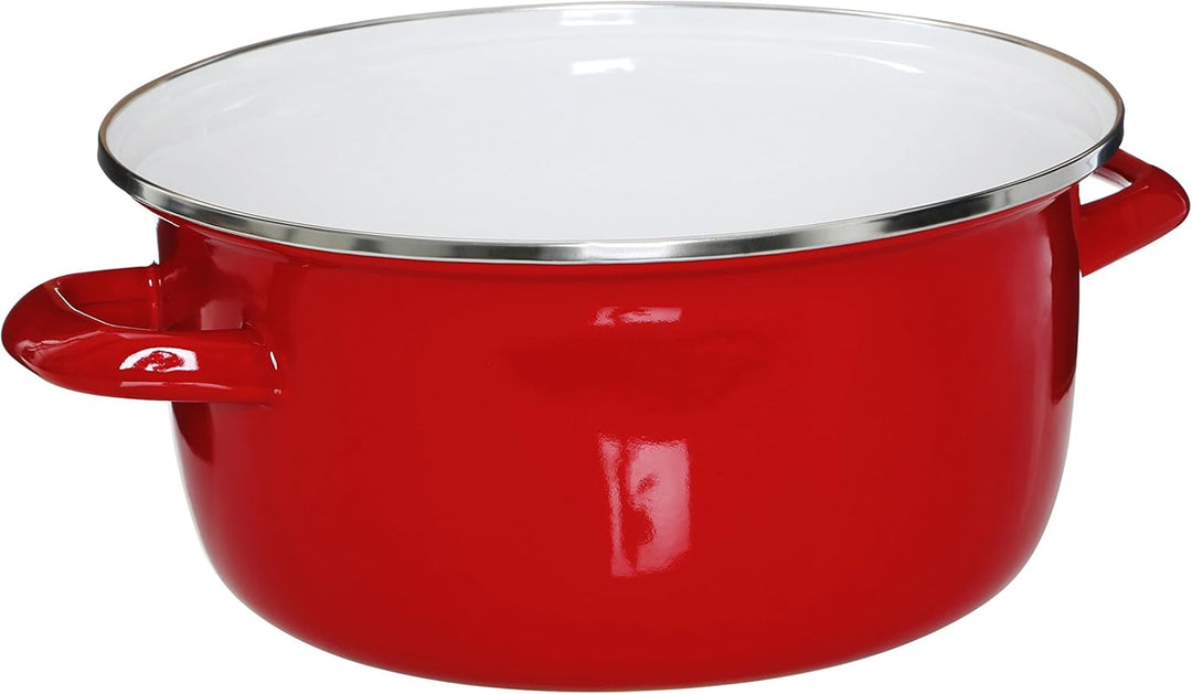 Premier Housewares 102114 Deep Fryer Friteuse, emaille, 5 liters, rot, 33 x 27 x 16 cm Rot Fritteuse