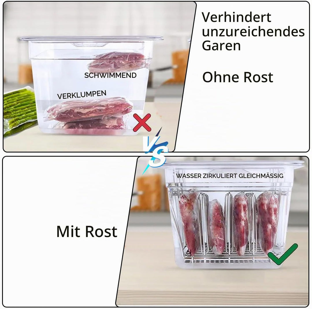 Sous Vide Behälter -11L mit Deckel und Rack für Sous Vide Stick Garer Mehrere Marken, Multifunktiona