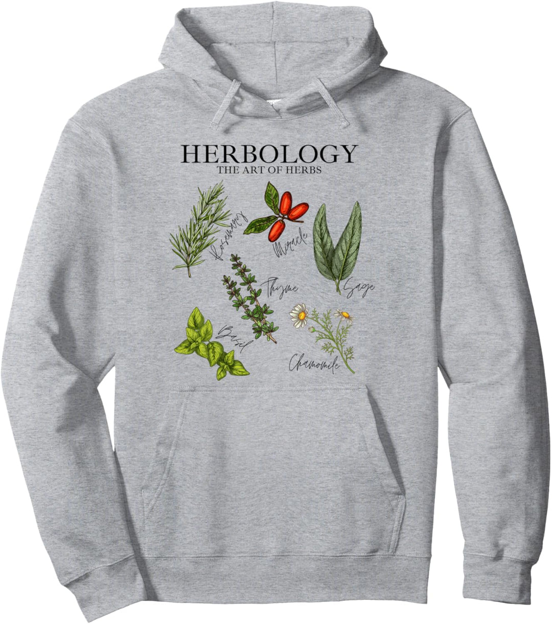 Herbology the art of herbs, Thyme, Rosemary, Basil Chamomile Pullover Hoodie