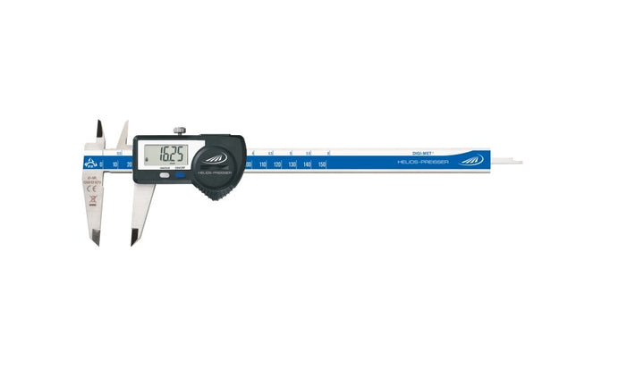 HELIOS-PREISSER 1326517 Digitaler Taschenmessschieber IP67, Data Variable mit eckigem Tiefenmass, 15