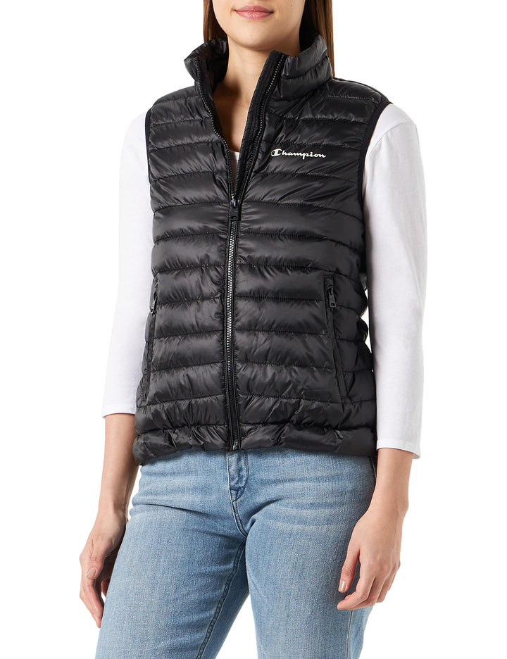 Champion Damen Legacy Outdoor - Small Logo Light Wattierte Weste (1er Pack) XXL Schwarz, XXL Schwarz