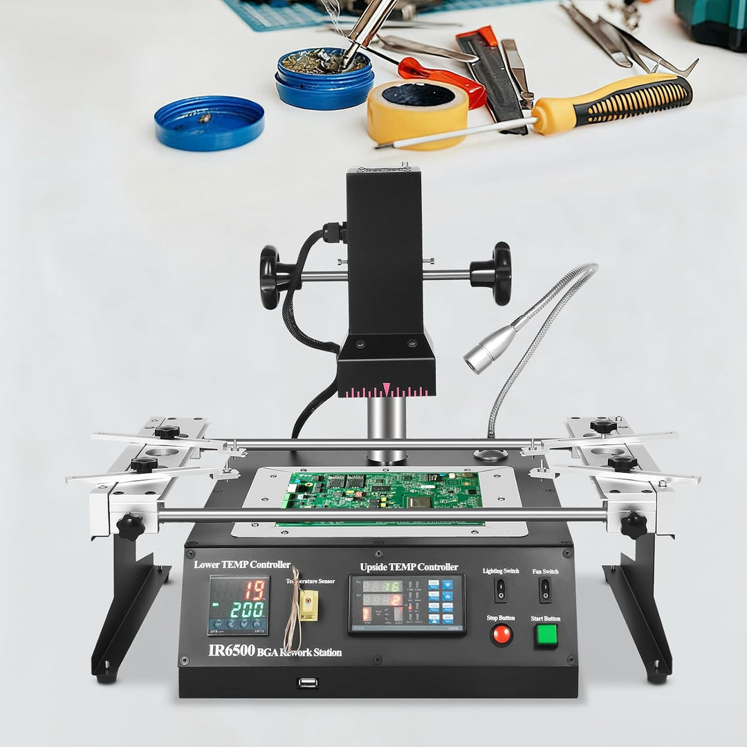 IR6500 BGA-Reparaturstation, 1250W 220V Reparaturstation mit LED-Digitalanzeige, Lötmaschine, Lötsta