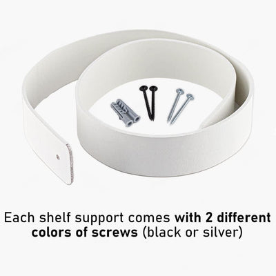 Brute Strength - Regalträger Leder - Weiss - 2 Stück - Regalstützen - Wandstützen - Regalriemen - Vo