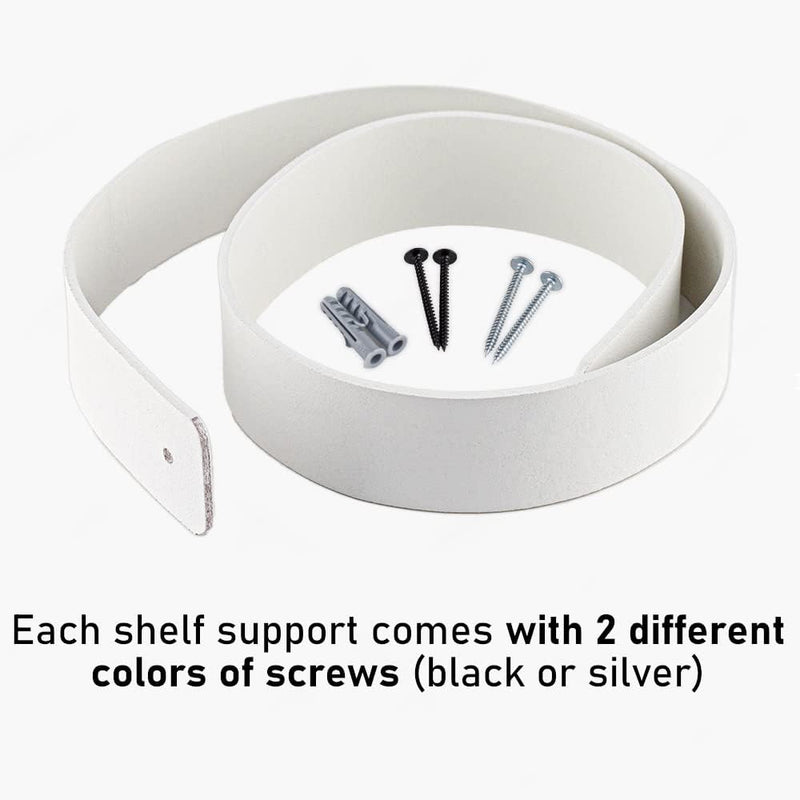 Brute Strength - Regalträger Leder - Weiss - 2 Stück - Regalstützen - Wandstützen - Regalriemen - Vo