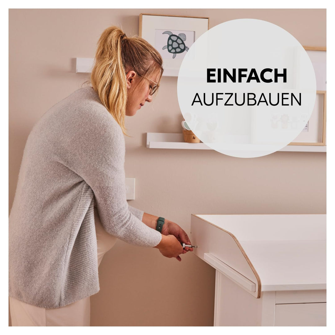 hauck Combine N Change, Weiss - Wickelaufsatz für Kommoden 108 x 50 cm z.B. IKEA Hemnes Kommode, Wic