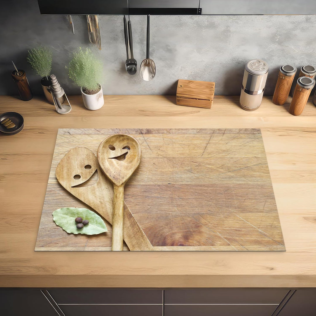 KitchenYeah© Herdabdeckplatte Einteilig Küche Herdabdeckung Induktionsfeld Ceranfeld Herdabdeckplatt