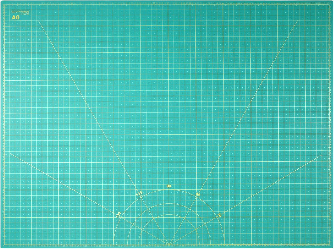 Schneidematte A0, 90x120cm, grün, 5-lagig / 3 mm, selbstheilend | Schneidunterlage beidseitig bedruc