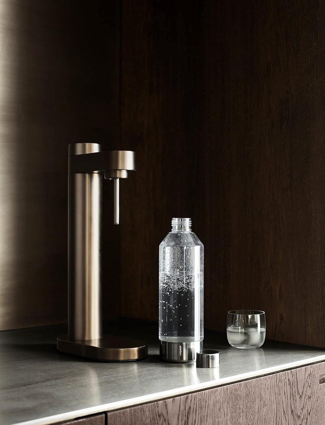 Stelton Brus Wassersprudler Flasche Steel