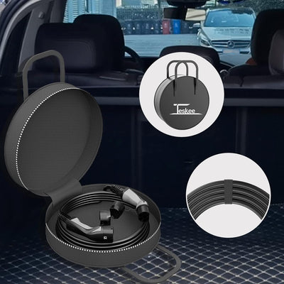 Teskee EV-Ladekabel EV-Ladegerät Typ 2 zu Typ 2 mit Anzeigeleuchten Tragbare Tasche Kompatibel mit A