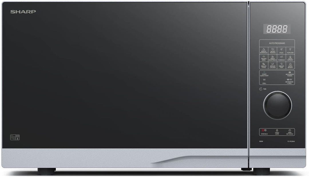 SHARP PG284AES Mikrowelle mit Grill (Mikrowelle: 900W, Grill: 1000W, 10 Leistungsstufen, Auftaufunkt