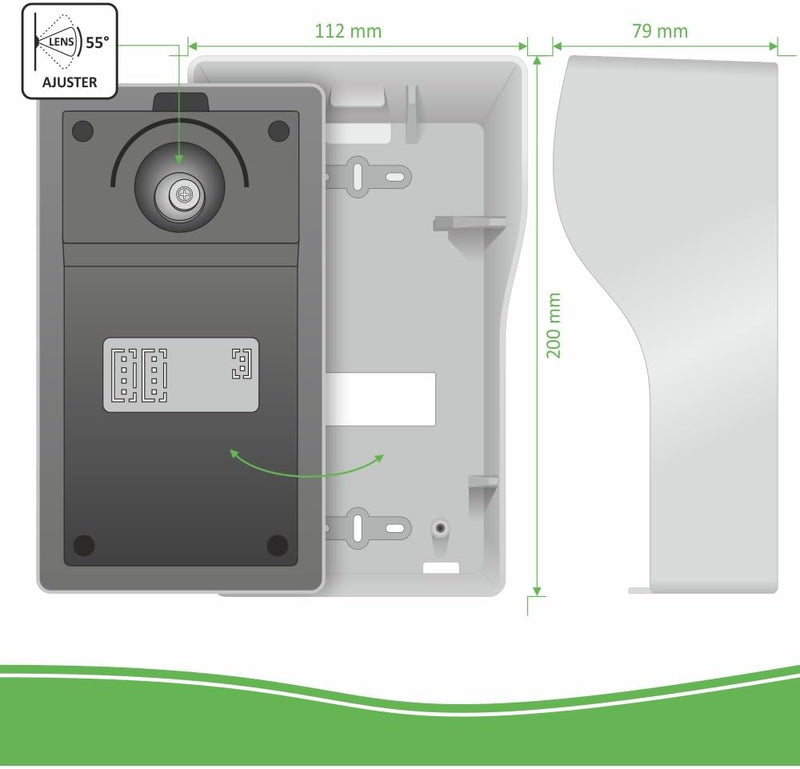 ELRO DV477IP2 WiFi IP Video Türsprechanlage-2-Familien-mit 2X 7-Zoll-Farbbildschirm-Color Night Visi