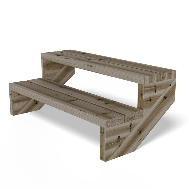 Gartenwelt Riegelsberger Terrassentreppe Breite 95 cm Treppe mit 2 Stufen Geschosshöhe 38 cm Massivh