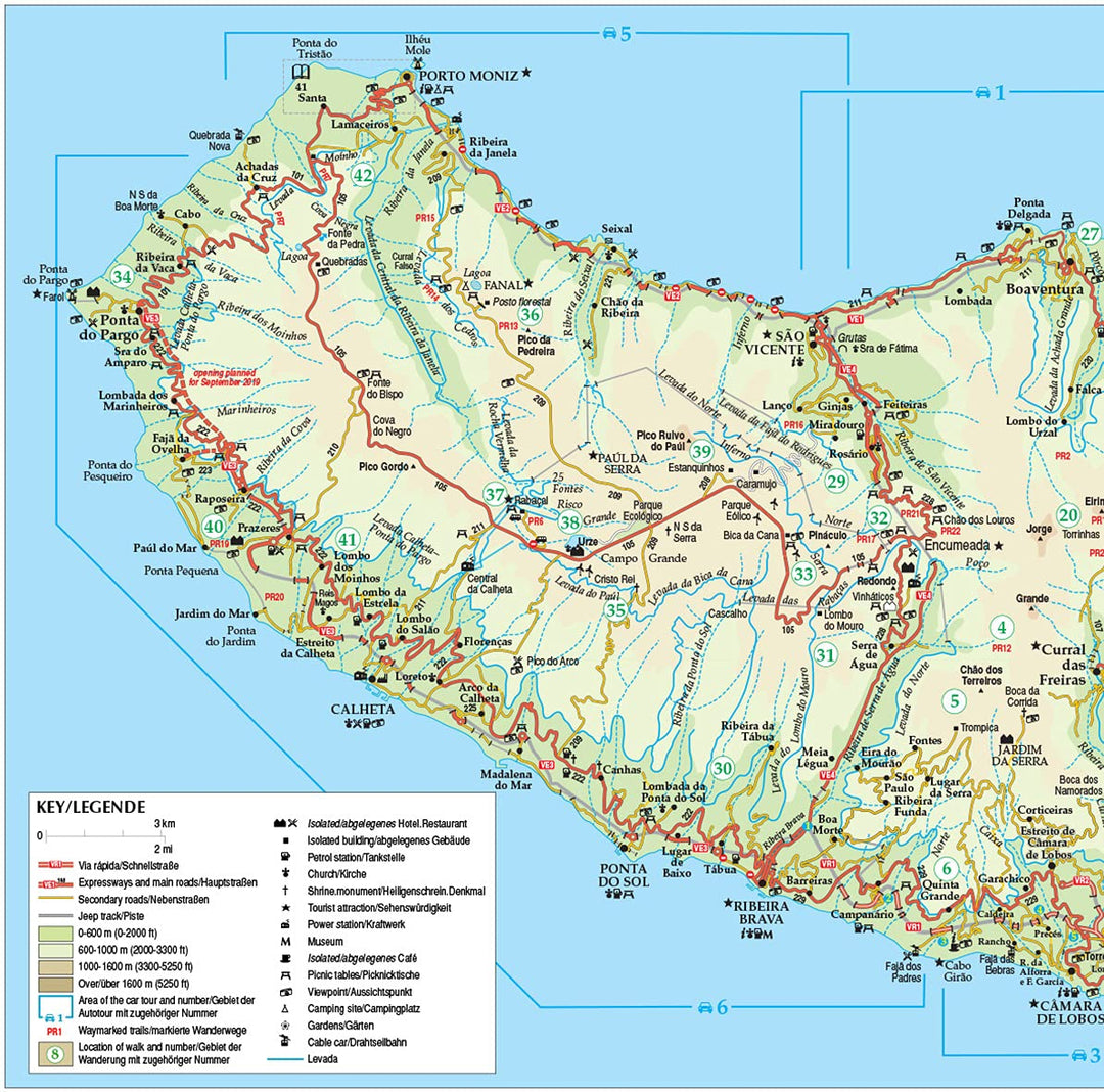 Madeira Sunflower Walking Guide: 100 long and short walks; 6 car tours (Sunflower Guides), Taschenbu