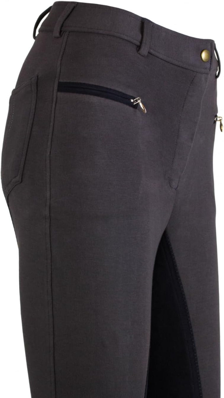 RL24 Damen Reithose Vollbesatz Flex BASICLINE 36 Dunkelgrau/Schwarz, 36 Dunkelgrau/Schwarz