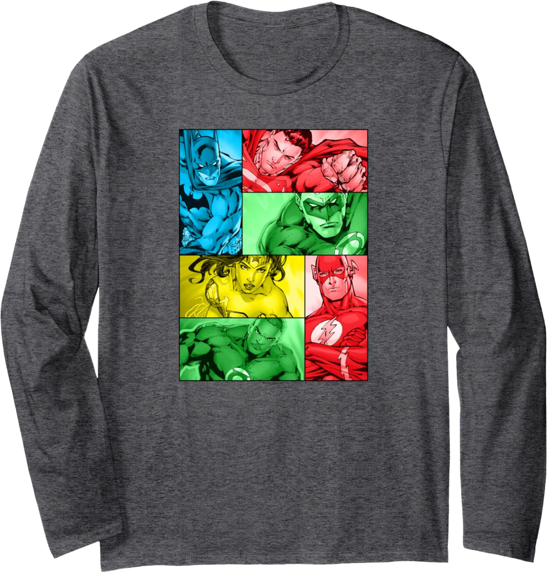 Justice League Hero Boxes Langarmshirt