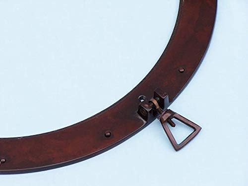 Hind Handicrafts Wandmontierter Vintage-Schiff-Spiegel mit Bullaugen-Motiv, für Heimdekoration, Pira