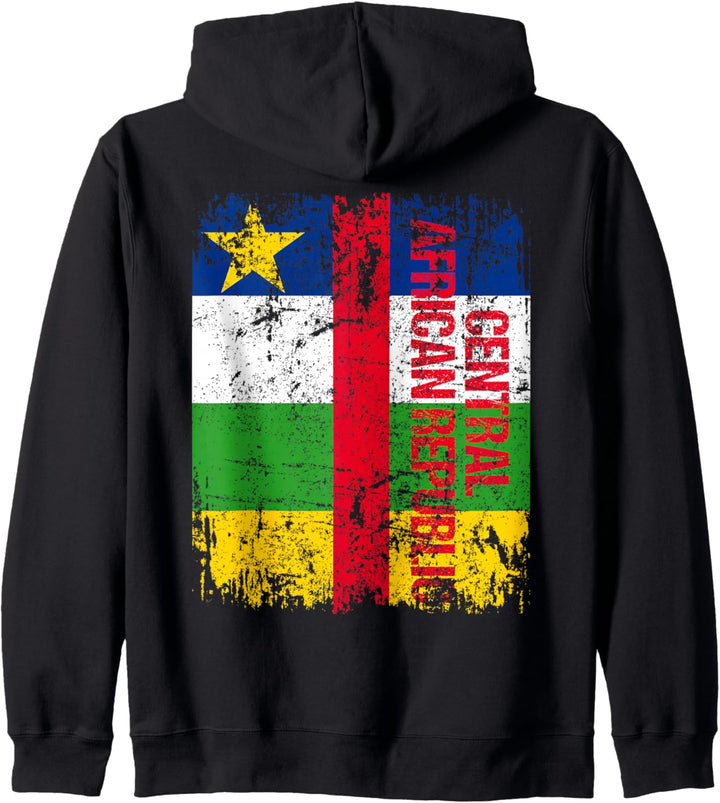 ZENTRAL AFRIKA Flagge | Damen Herren Kinder ZENTRAL AFRIKA Kapuzenjacke
