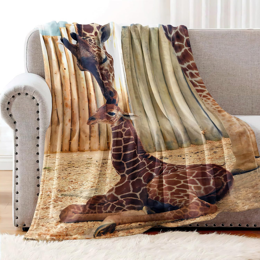 YISUMEI - 150 x 200 cm Decke - Giraffe Fleecedecke,Kaschmir-Gefühl Kuscheldecke Geeignet für Bett od