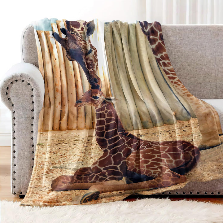 YISUMEI - 150 x 200 cm Decke - Giraffe Fleecedecke,Kaschmir-Gefühl Kuscheldecke Geeignet für Bett od