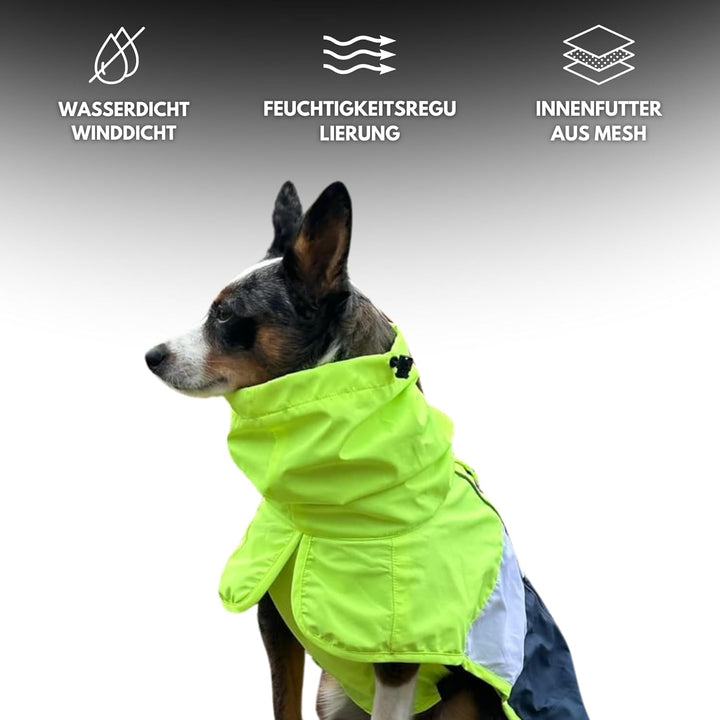 Spark Paws Breatheshield™ Hunderegenmantel - Allwetterschutz und Komfort - Atmungsaktiver Komfort, A