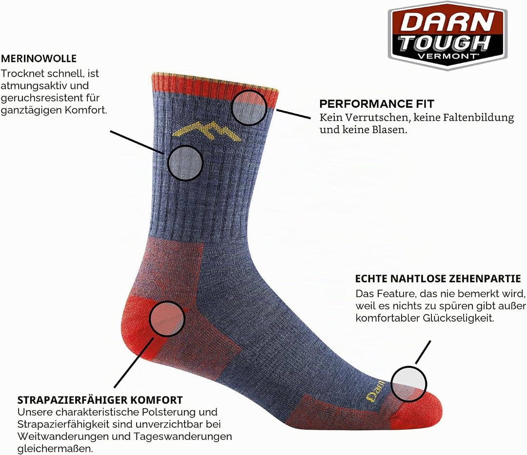 Darn Tough Herren Socken, XL denim