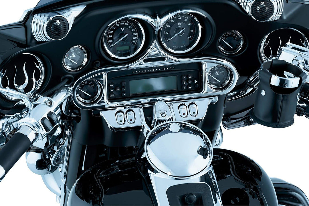 Kuryakyn 1467 Motorradzubehör: Druckknopf-Tanktür/Panelverriegelung für 1992–2019 Harley-Davidson Mo