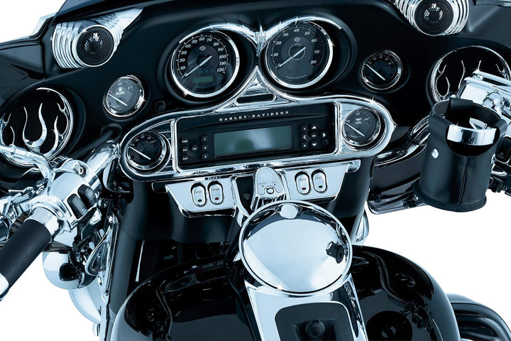 Kuryakyn 1467 Motorradzubehör: Druckknopf-Tanktür/Panelverriegelung für 1992–2019 Harley-Davidson Mo