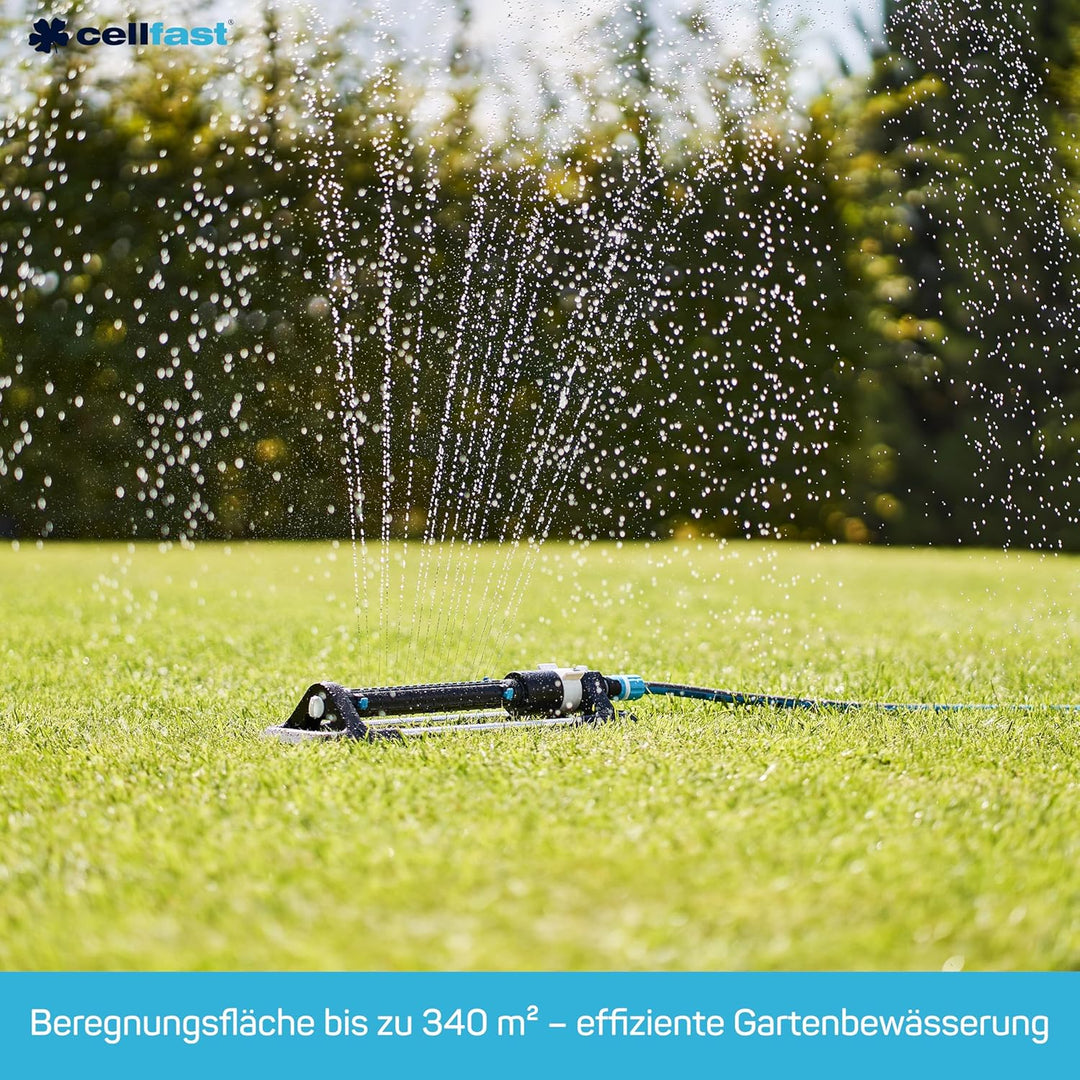 Cellfast Pendelregner Ergo, Hohe Qualität, Beregnungsbreite einstellbar, Gartenbewässerung, UV-bestä