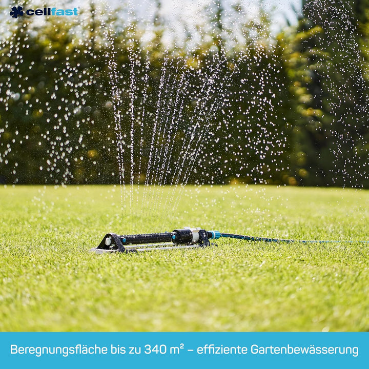 Cellfast Pendelregner Ergo, Hohe Qualität, Beregnungsbreite einstellbar, Gartenbewässerung, UV-bestä
