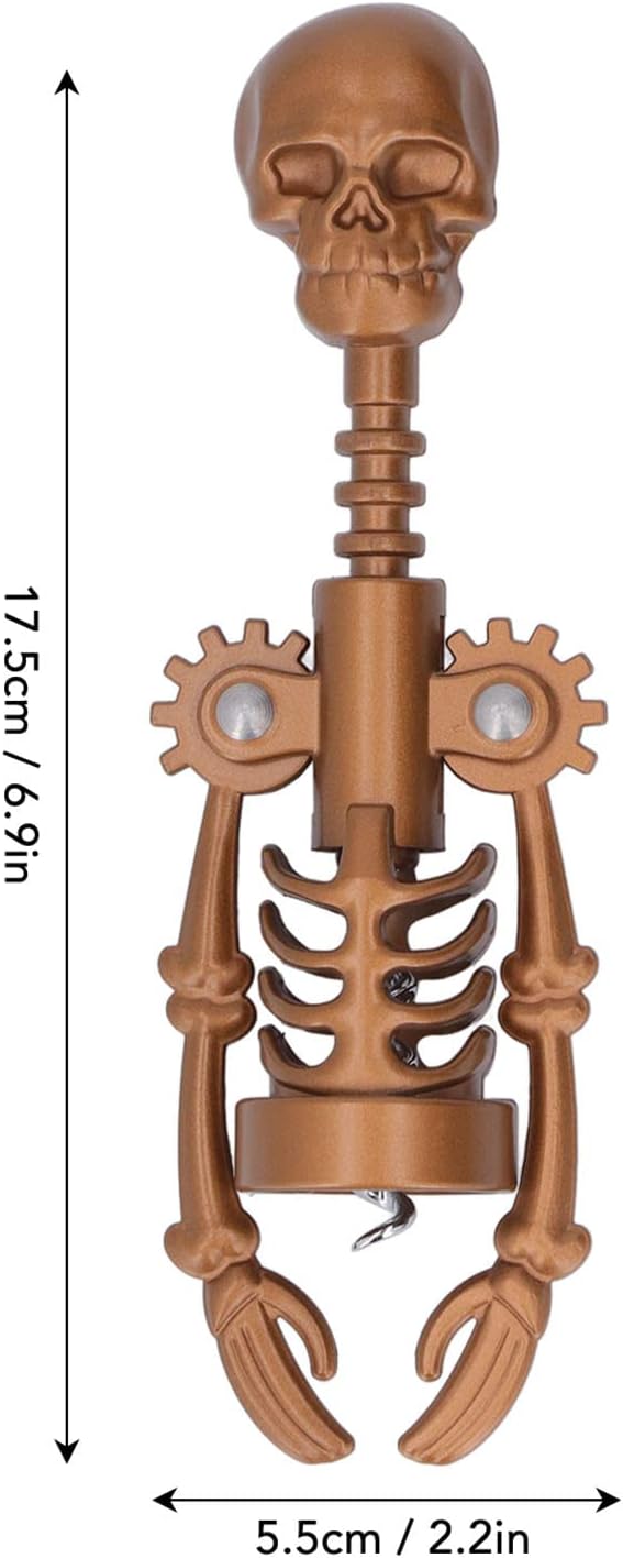 Weinflaschenöffner mit Totenkopf-Korkenzieher, Halloween-Themen-Weinöffner für Geburtstage, Abschlus