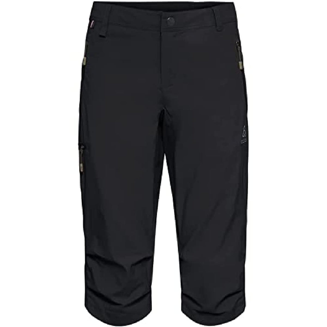 Odlo Damen 3/4 Wanderhose Wedgemount_560451 34 Schwarz, 34 Schwarz