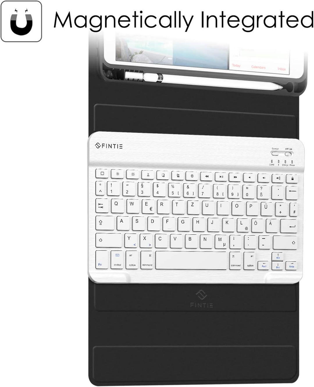 FINTIE Tastatur Hülle für iPad 10.2 Zoll (8. und 7. Generation - 2020/2019), Soft TPU Rückseite Gehä